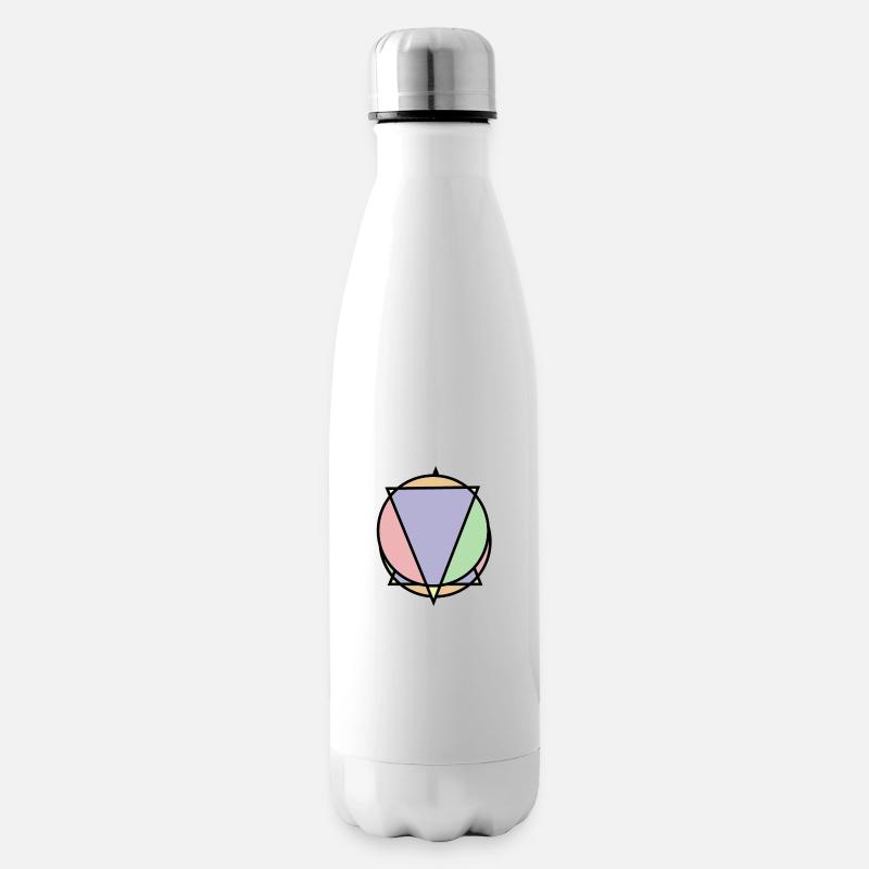 Triangle meets circle - Insulated Water Bottle - white