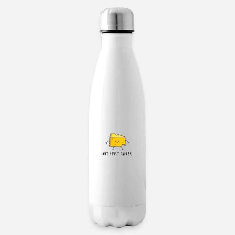 Cheese Cheese Gauda - Insulated Water Bottle - white