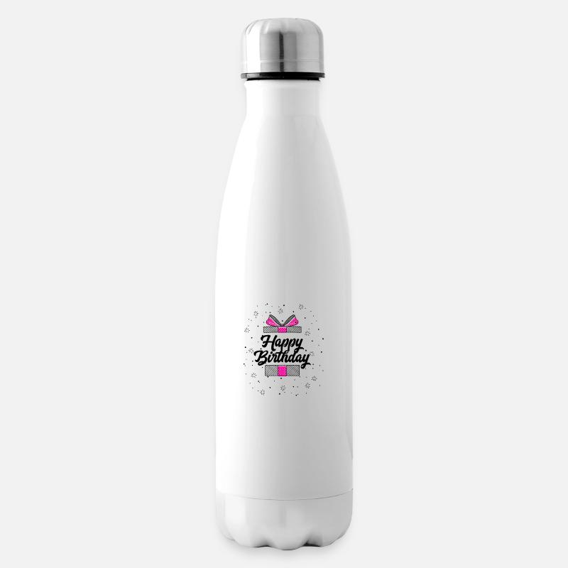 birthday01 - Bouteille isotherme - blanc