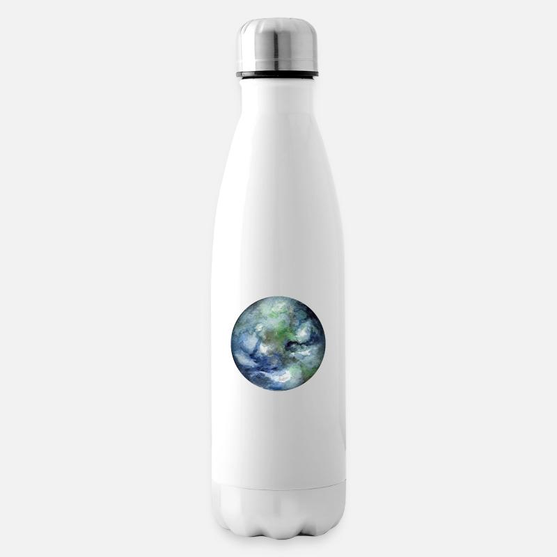 Planet Erde - Isolierflasche - Weiß