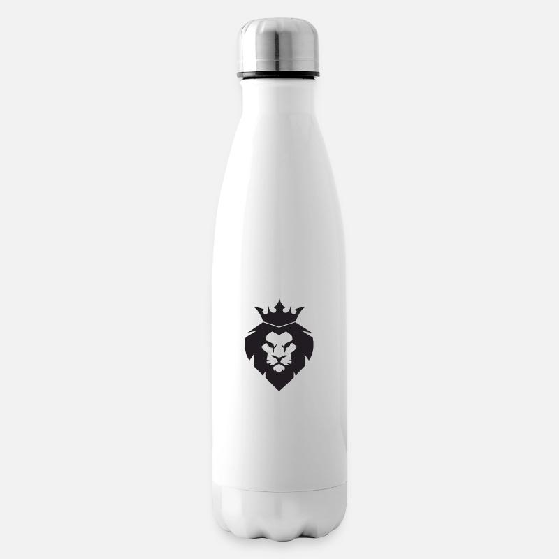 Löwe der König! Geschenk King Idee Lion - Isolierflasche - Weiß