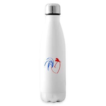 coq bleu blanc rouge - Bouteille isotherme - blanc - Droite