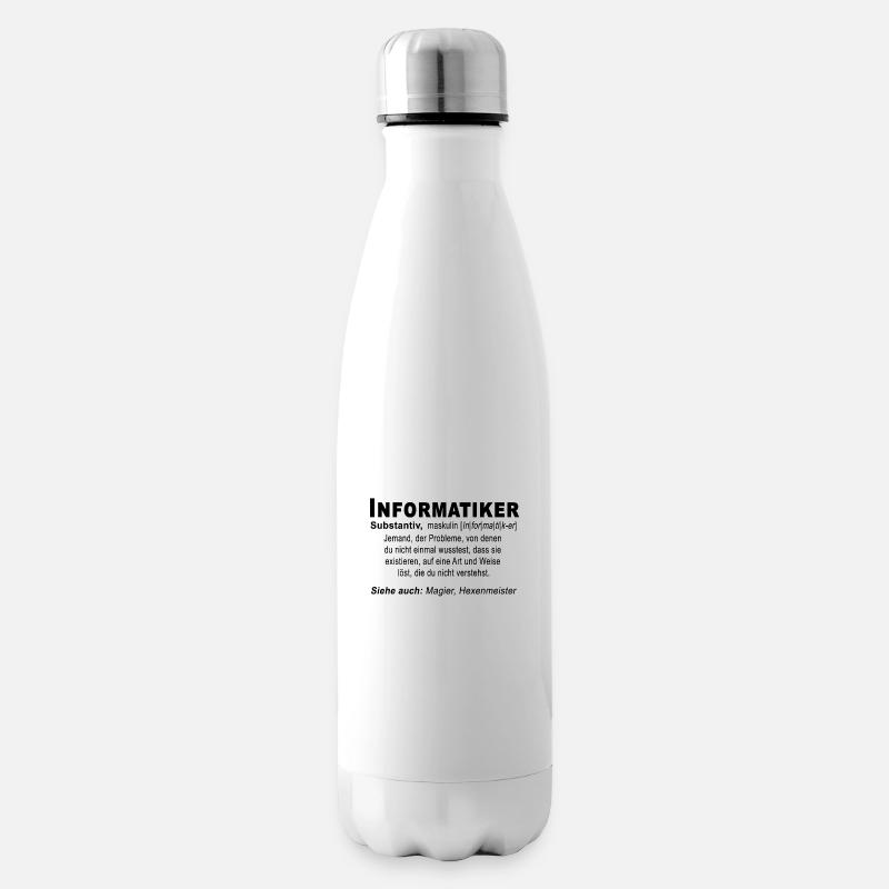 Informatiker lustige Definition Student Nerd Shirt - Isolierflasche - Weiß