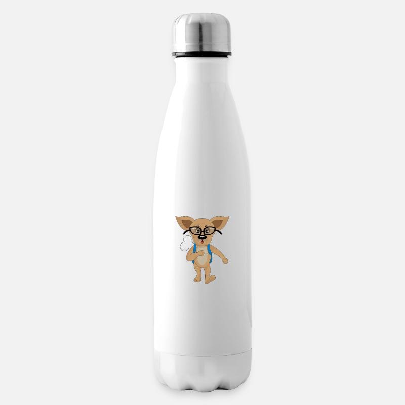 chien de l'école - Bouteille isotherme - blanc