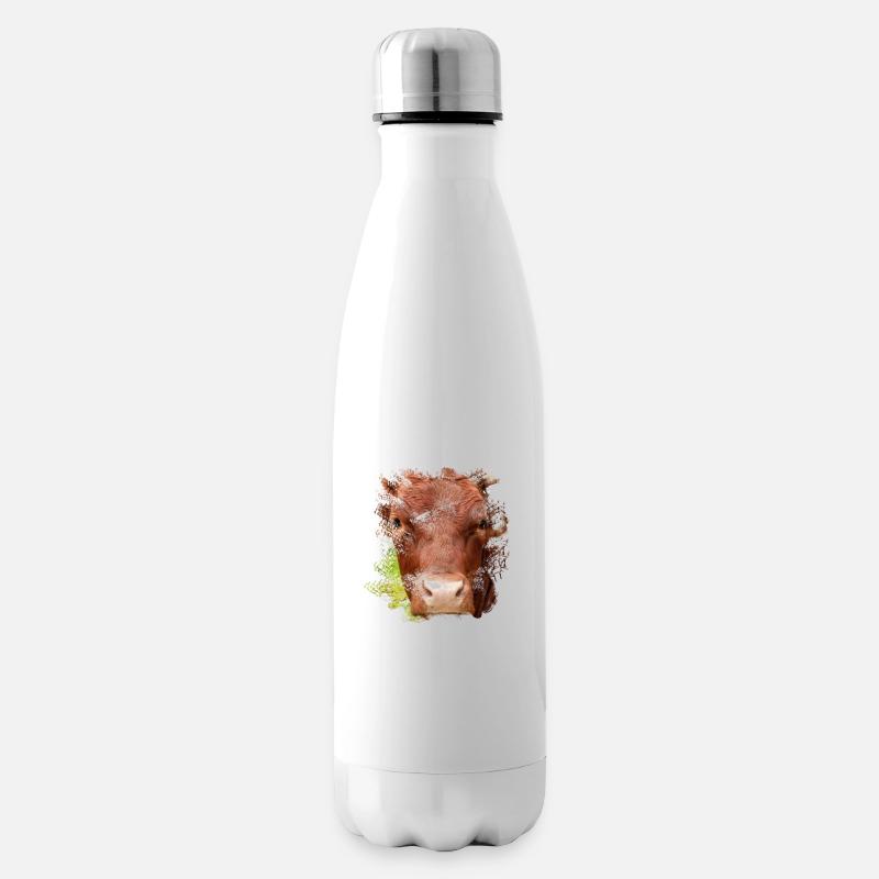 Das Pinzgauer Rind Vieh - Isolierflasche - Weiß