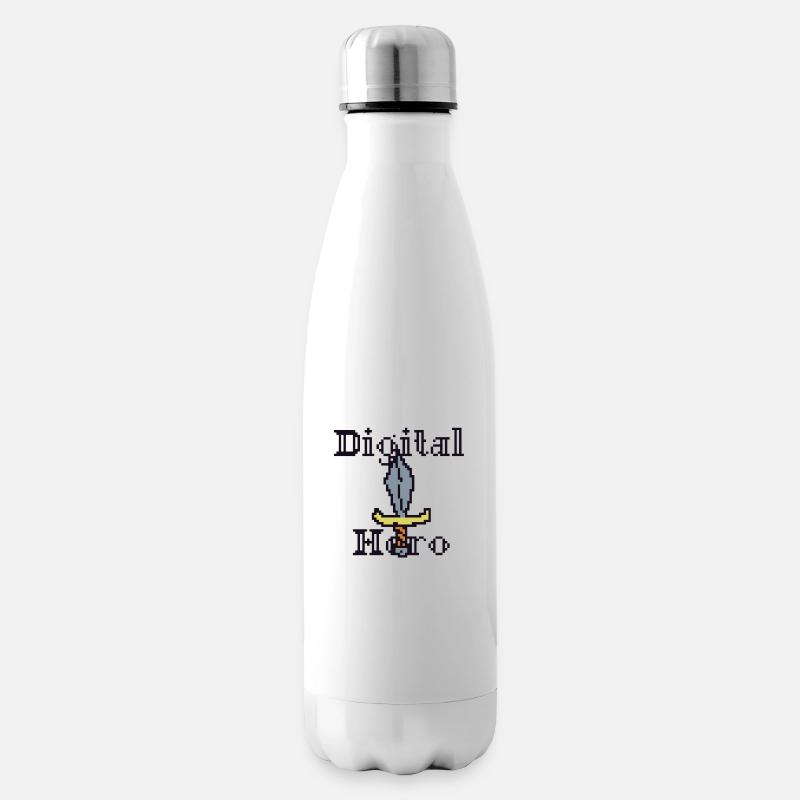 Pixel Schwert, Digital Hero - Isolierflasche - Weiß