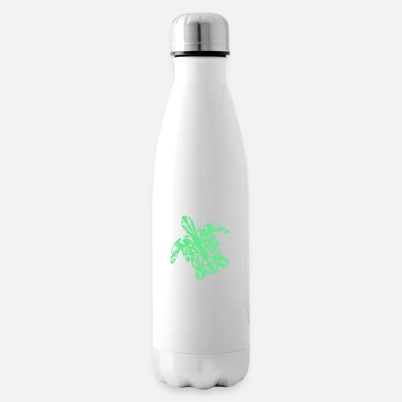 Maori Turtle honu Tattoo Tribal Formen - Geschenk - Isolierflasche - Weiß