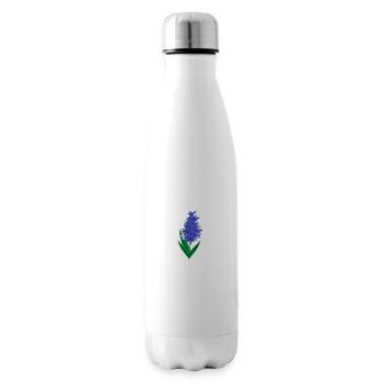 Blumen Frühling Hyazinth Blau - Geschenkidee - Isolierflasche - Weiß - Rechts