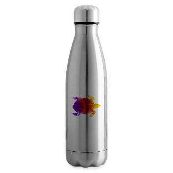 Tortue de couleur - Bouteille isotherme - argent clair - Droite
