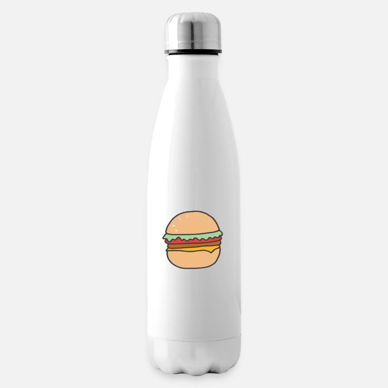 BURGER - Insulated Water Bottle - white