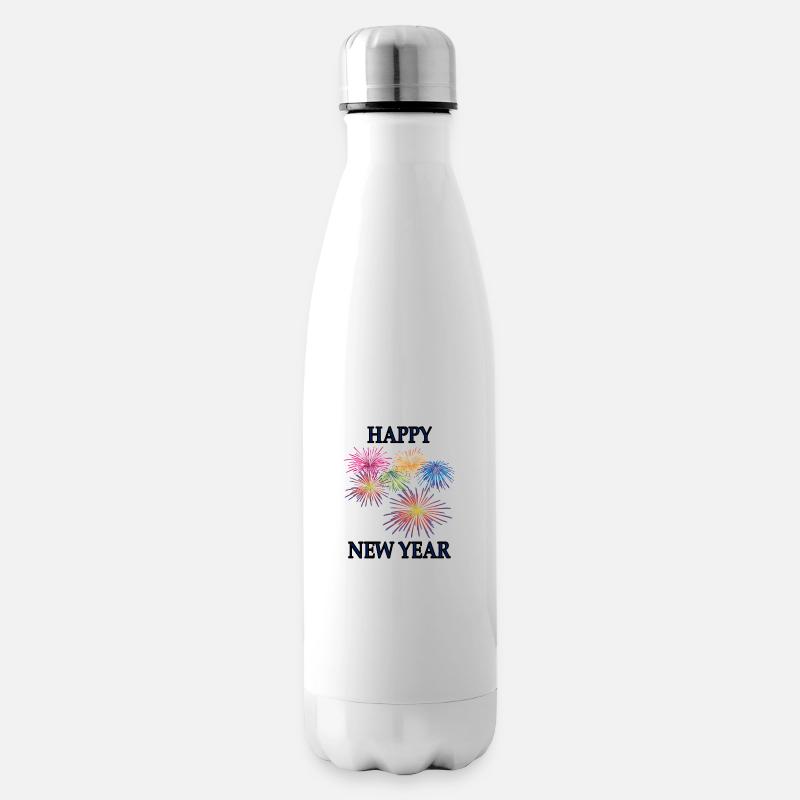 happy new year - Isolierflasche - Weiß