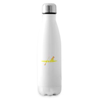 SUP Hund Maori Tribal Tattoo Geschenkidee - Isolierflasche - Weiß - Rechts