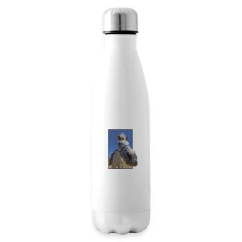 Funny horse face - Insulated Water Bottle - white - Right