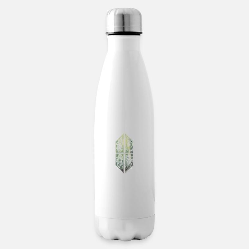 Forêt de nuage d'ornement Cthulhu - Bouteille isotherme - blanc