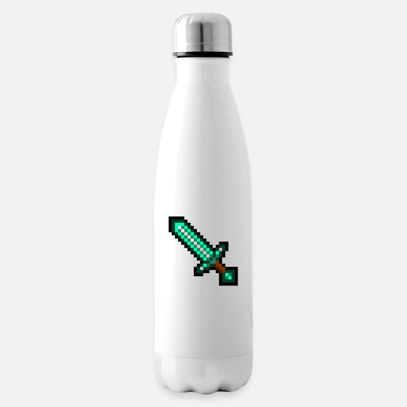 Pixel Schwert - Isolierflasche - Weiß