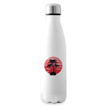 Palmen Urlaub - Isolierflasche - Weiß - Rechts