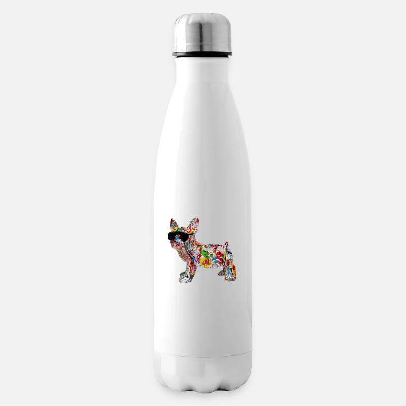 Hund Graffiti - Isolierflasche - Weiß