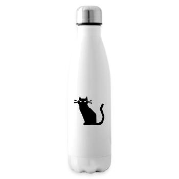 scharfe Katze böse - Isolierflasche - Weiß - Rechts