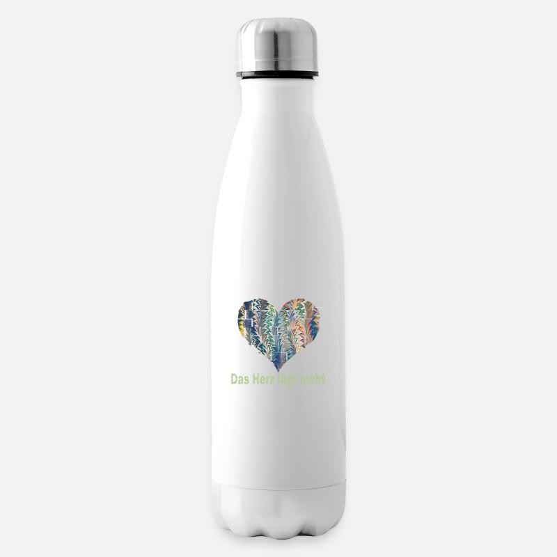 das herz lügt nicht e 73 - Isolierflasche - Weiß