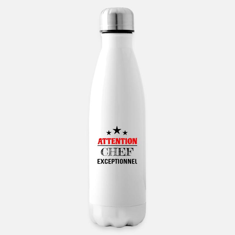 Attention Chef Exceptionnel - Bouteille isotherme - blanc