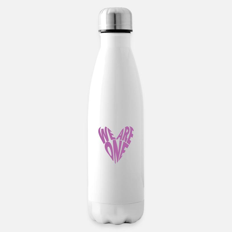 WE ARE ONE (HEART) - Isolierflasche - Weiß