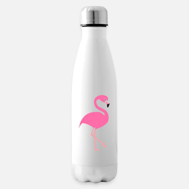 Flamingo - Isolierflasche - Weiß