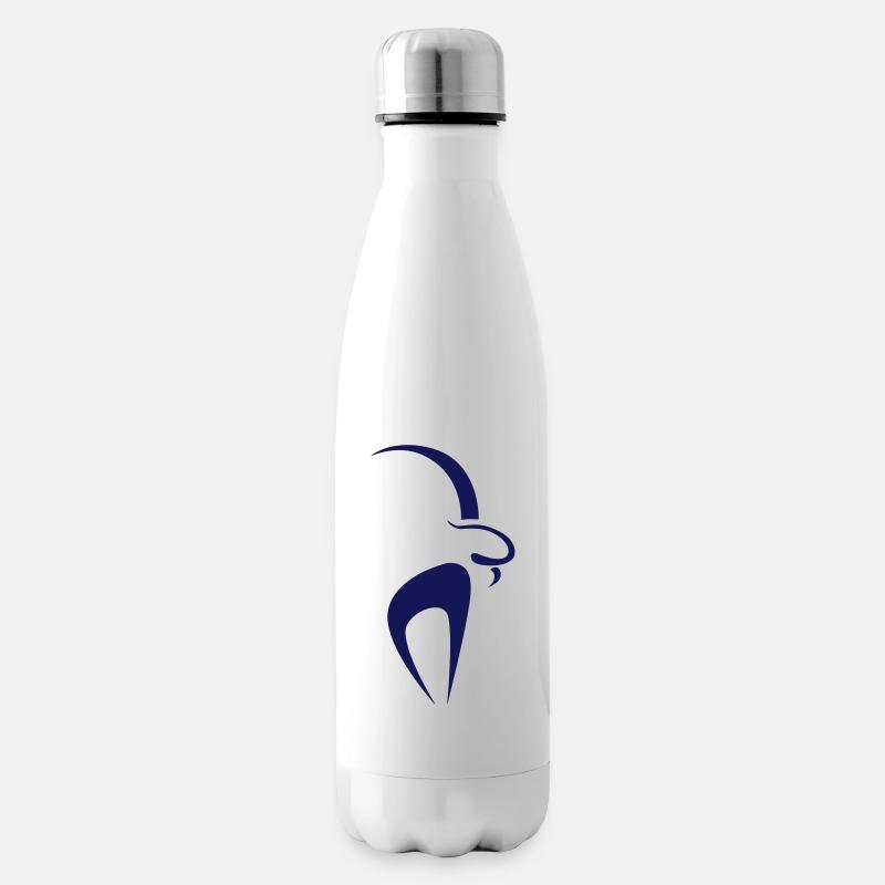 Steinbock - Isolierflasche - Weiß