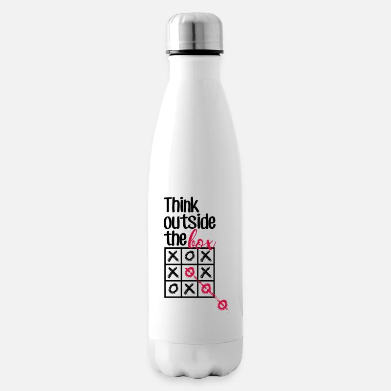 Script de la chaîne de la boîte rose - Bouteille isotherme - blanc