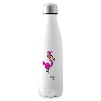 The Fladders - le flamant rose - Bouteille isotherme - blanc - Droite