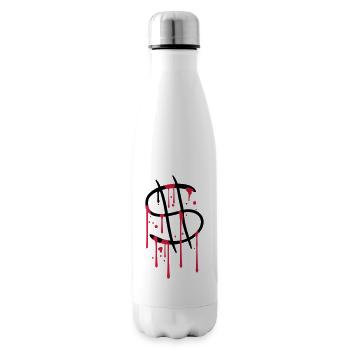 gouttes de sang graffiti spray liquide symbole dollar zei - Bouteille isotherme - blanc - Droite
