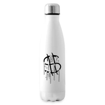 graffiti blood drop wet spray dollar symbol zei - Insulated Water Bottle - white - Right