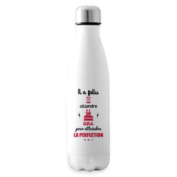 attendre 50 ans cadeau d'anniversaire 50 ans - Bouteille isotherme - blanc - Droite