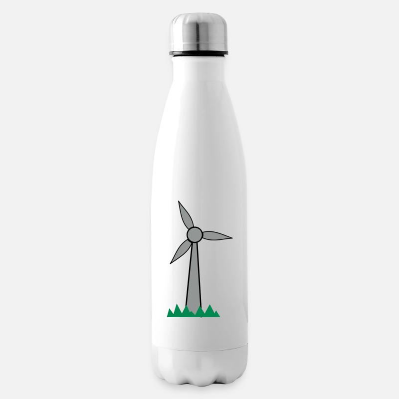 Windrad - Isolierflasche - Weiß