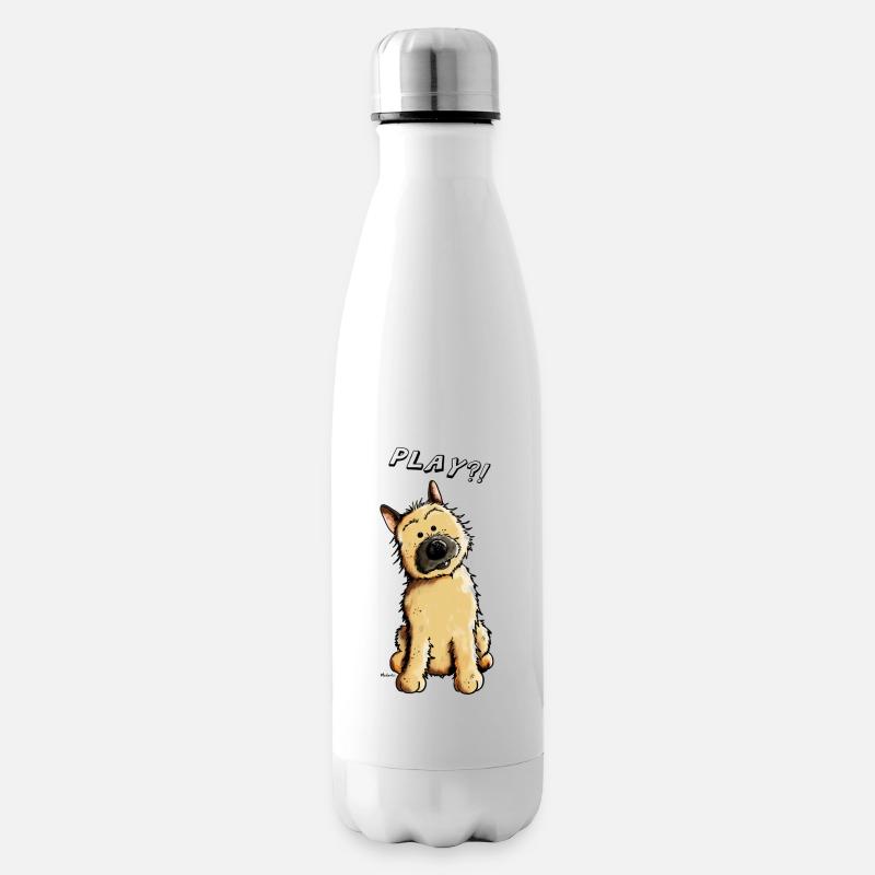 Cairn Terrier Play - Isolierflasche - Weiß