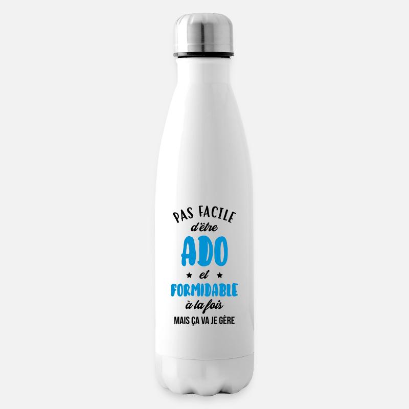 adolescent / enfant / ado / adolescente - Bouteille isotherme - blanc