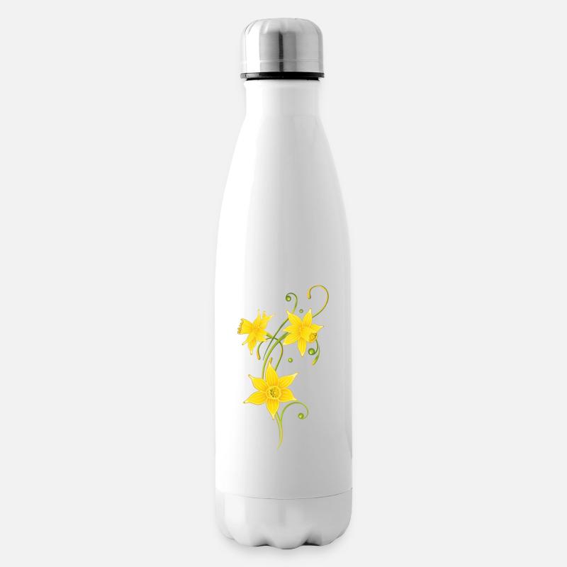 Narzisse Osterglocken Ostern - Isolierflasche - Weiß