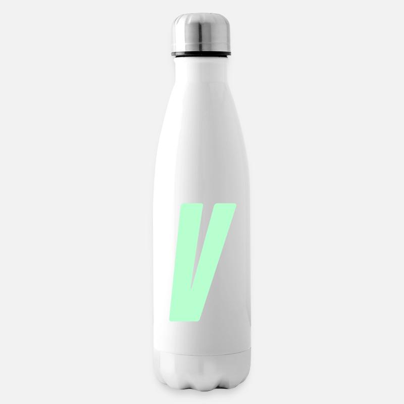 V - Insulated Water Bottle - white