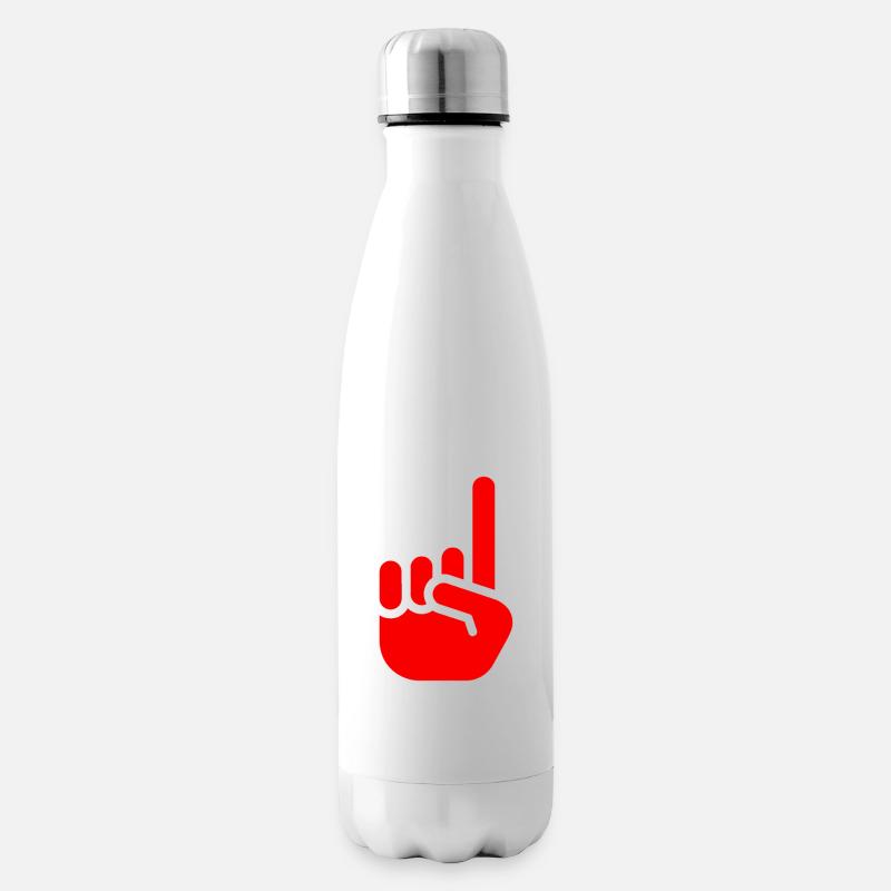 Index rouge - Bouteille isotherme - blanc