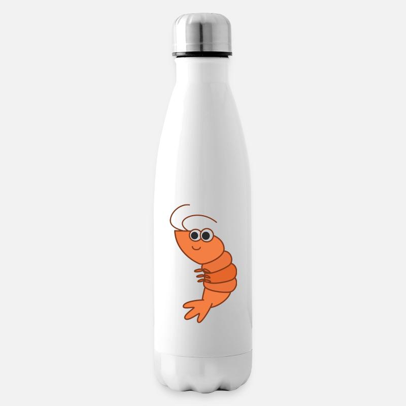 Garnele - Isolierflasche - Weiß