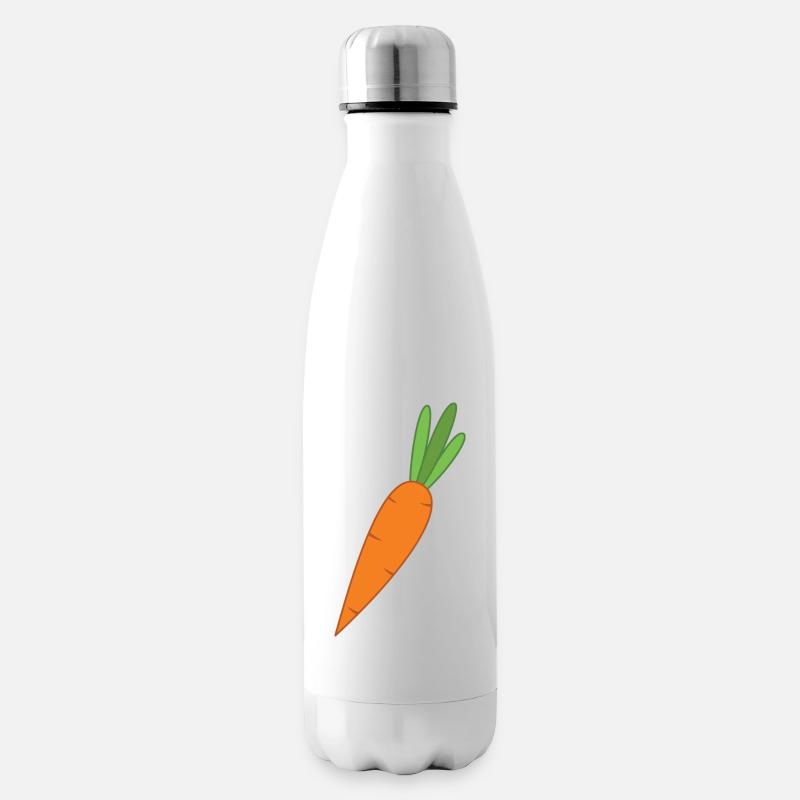 Möhre - Isolierflasche - Weiß