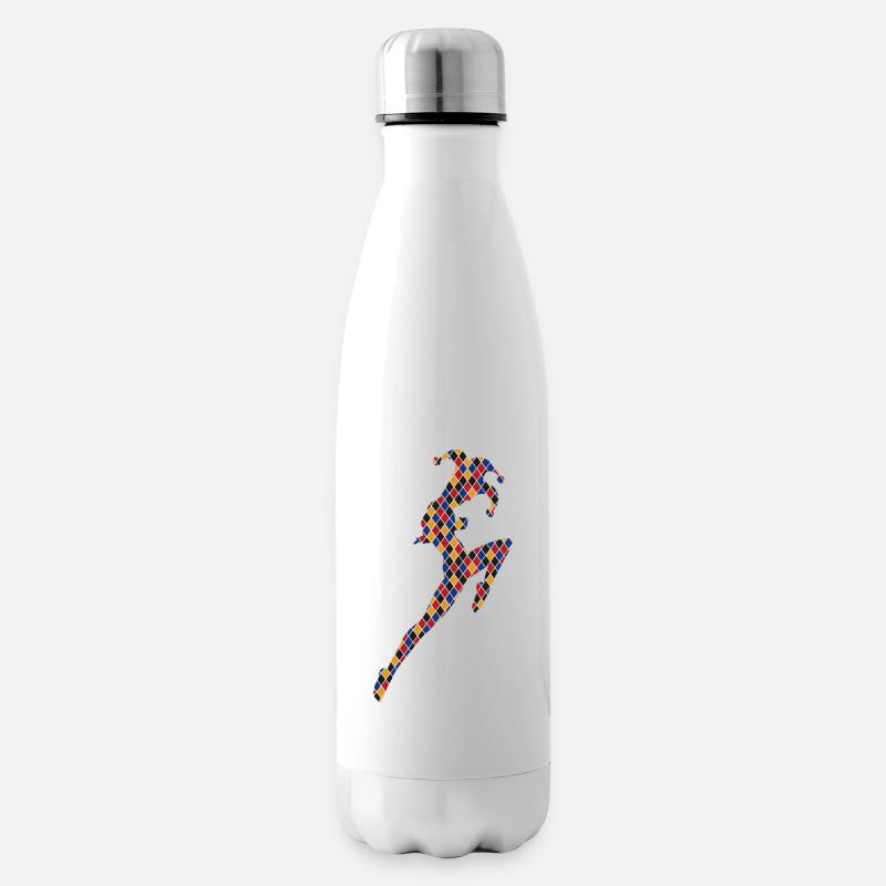 Harlekin - Isolierflasche - Weiß