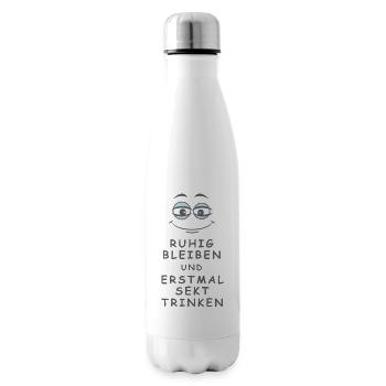 Sekt trinken - Isolierflasche - Weiß - Rechts