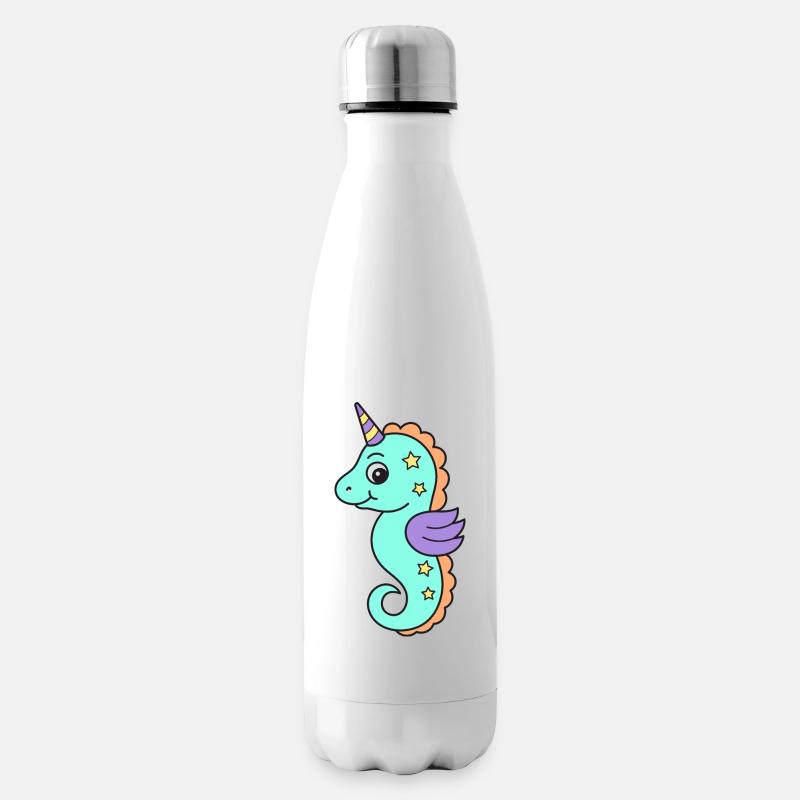 Seepferd Seepferdchen - Isolierflasche - Weiß