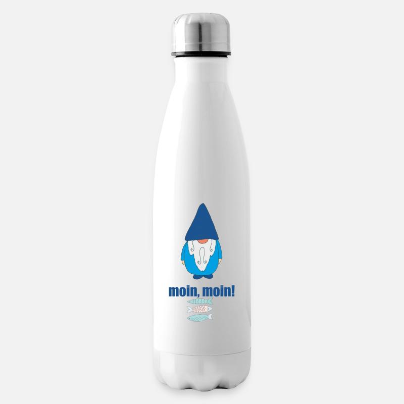 gartenzwerg moin - Isolierflasche - Weiß