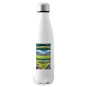 Landscape with 4 Areas, Generative AI - Insulated Water Bottle - white - Right