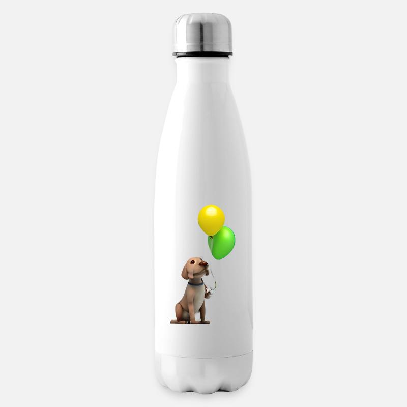 Labrador, propriétaire du chiot Labrador Retriever - Bouteille isotherme - blanc