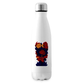 Blüten (dunkelblau, rot, gelb) - Isolierflasche - Weiß - Rechts