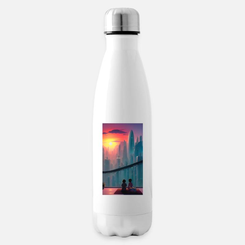 Kosmische Reflexion - Isolierflasche - Weiß
