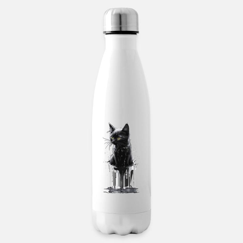 Cat Silver - Isolierflasche - Weiß