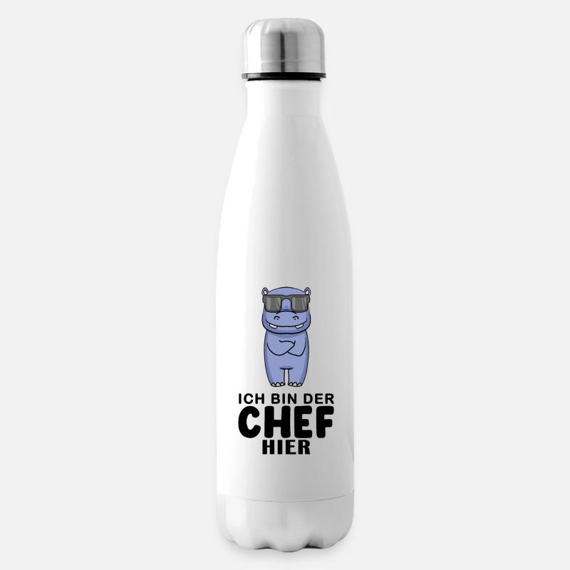Chef Spruch lustig - Ich bin der Chef hier - Chef - Isolierflasche - Weiß